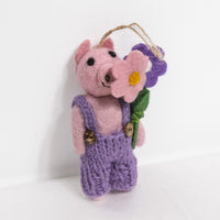 Needle Felted Pig Ornaments