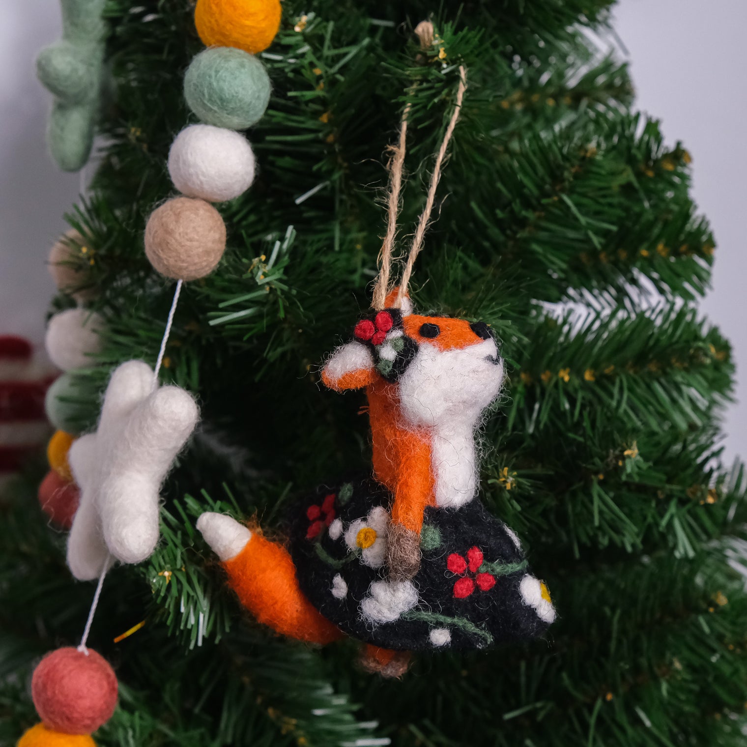 Needle Felted Fox Ornaments