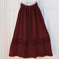 Hand Embroidered Flowy Batik Skirts
