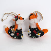 Needle Felted Fox Ornaments