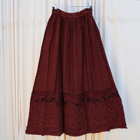 Hand Embroidered Flowy Batik Skirts