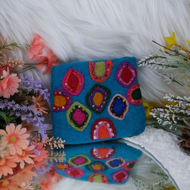 Handmade Felted Beaded Purse