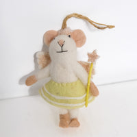 Handmade Felted Mouse Ornaments