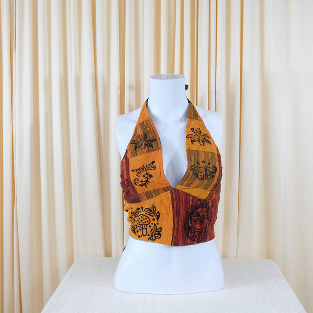 Patchwork Reversible Cotton Bralette