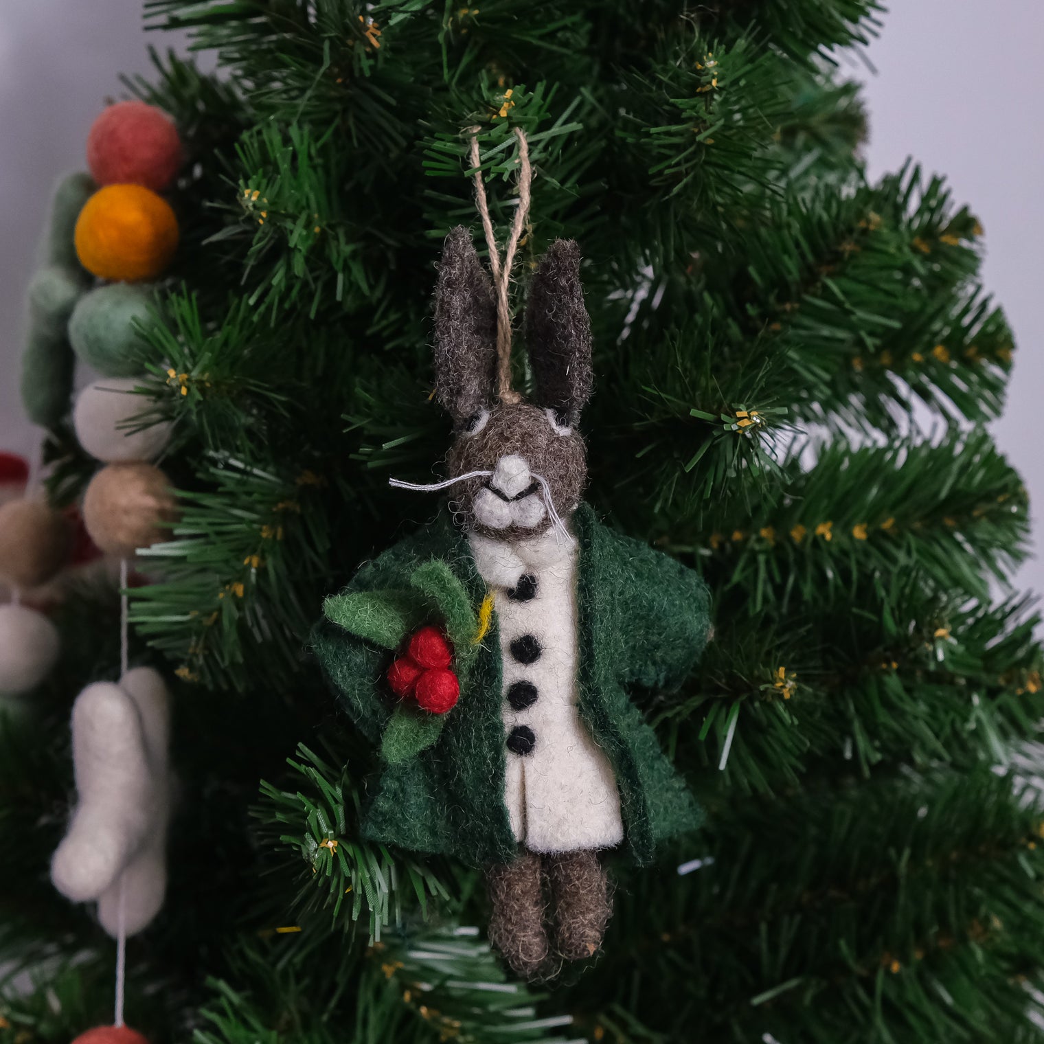 Handmade Felted Animal Ornaments