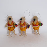 Handmade Felted Animal Ornaments
