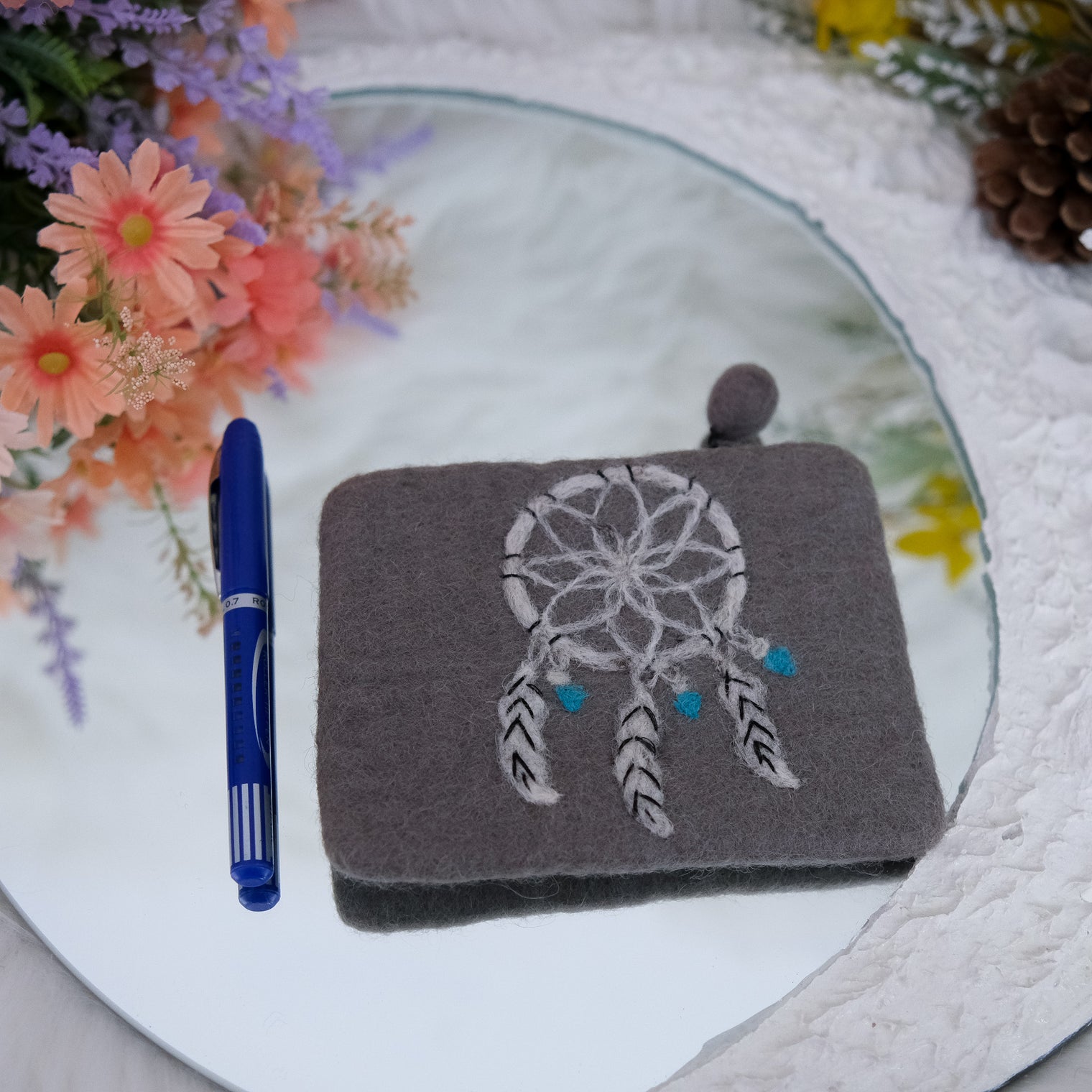 Dream Catchers Designed Felt Pouch