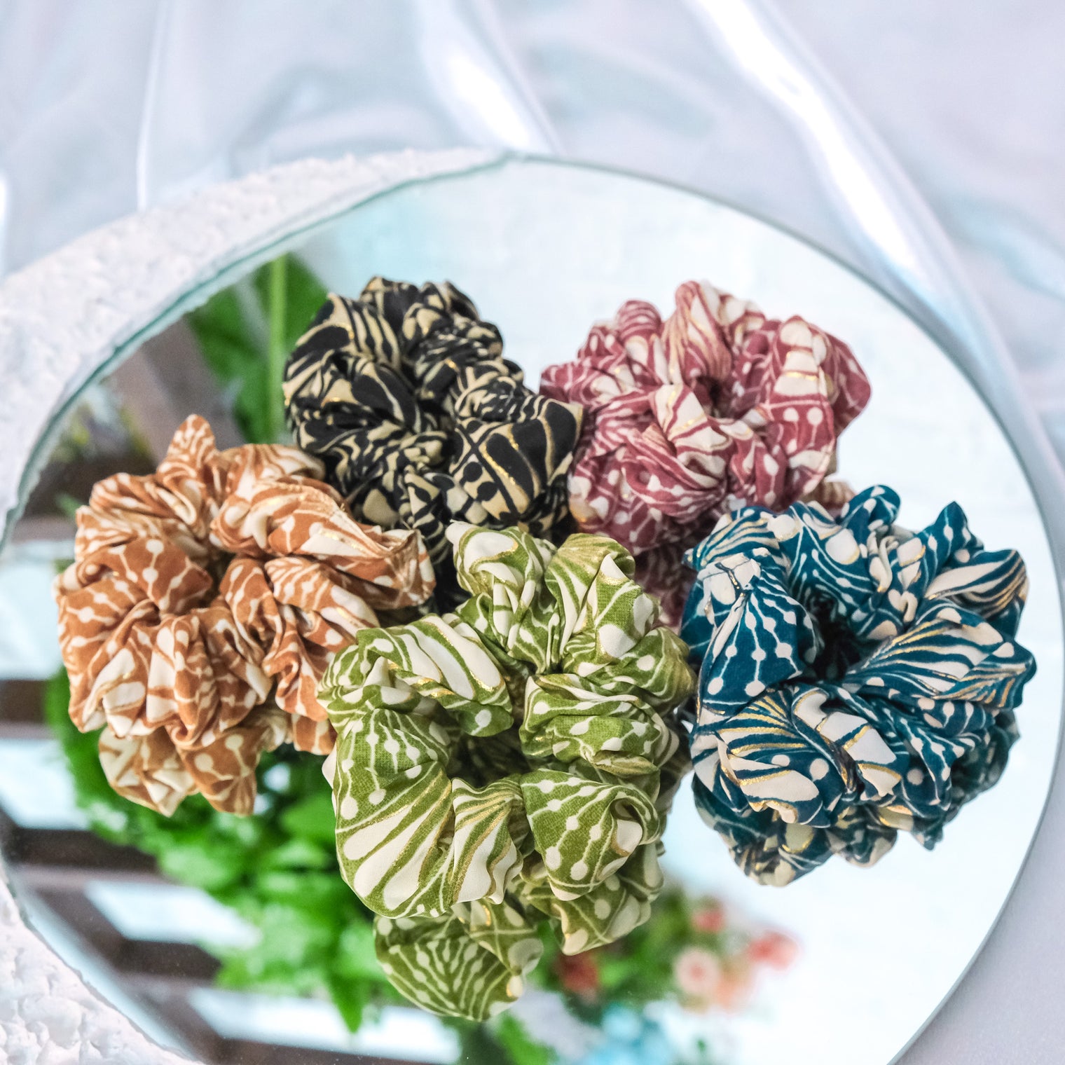 Floral Boho Handmade Scrunchies