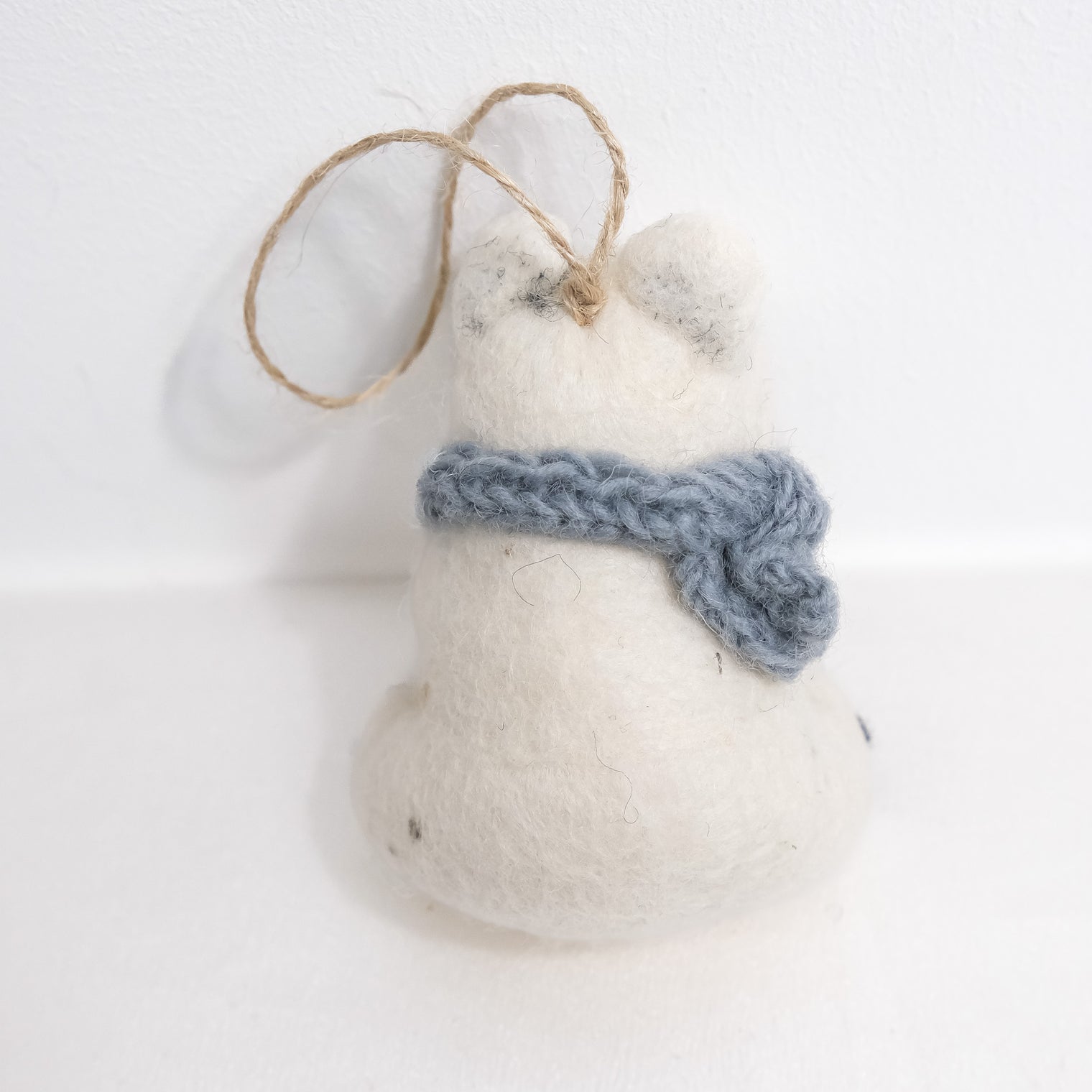 Cute Felt Polar Bear Needle Felted Ornament