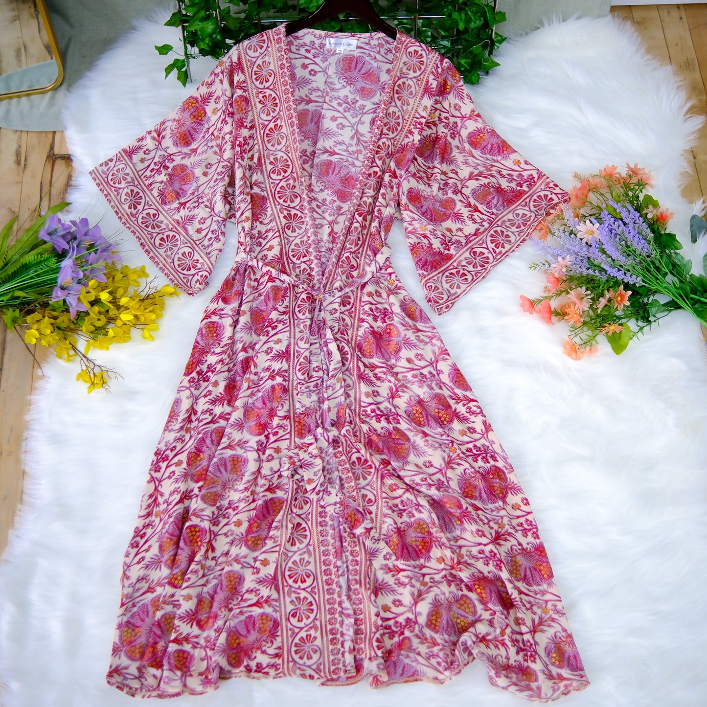 Bohemian Style Long Kimono with Pockets