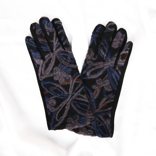 Embroidered Winter Gloves with Fleece Lining
