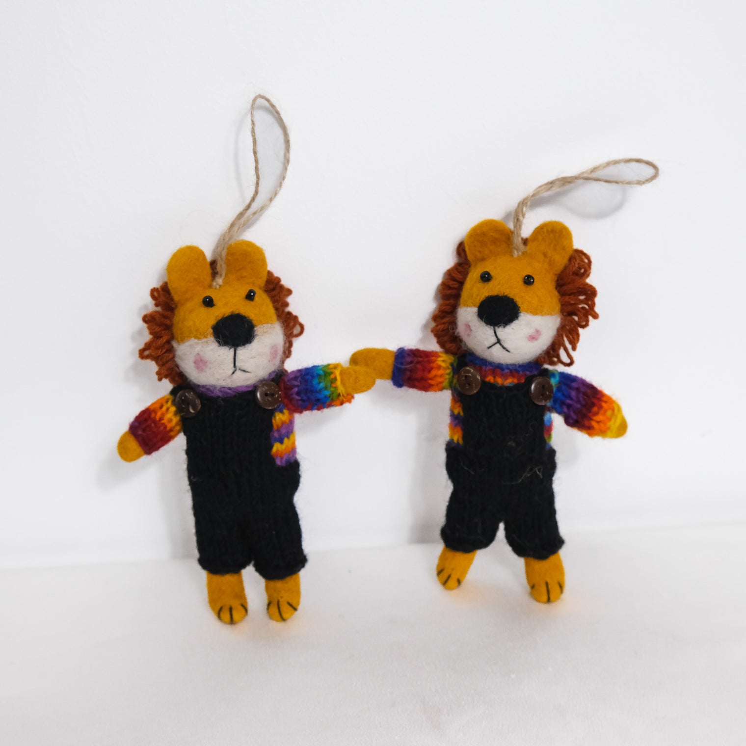 Felted Jungle Animal Ornaments