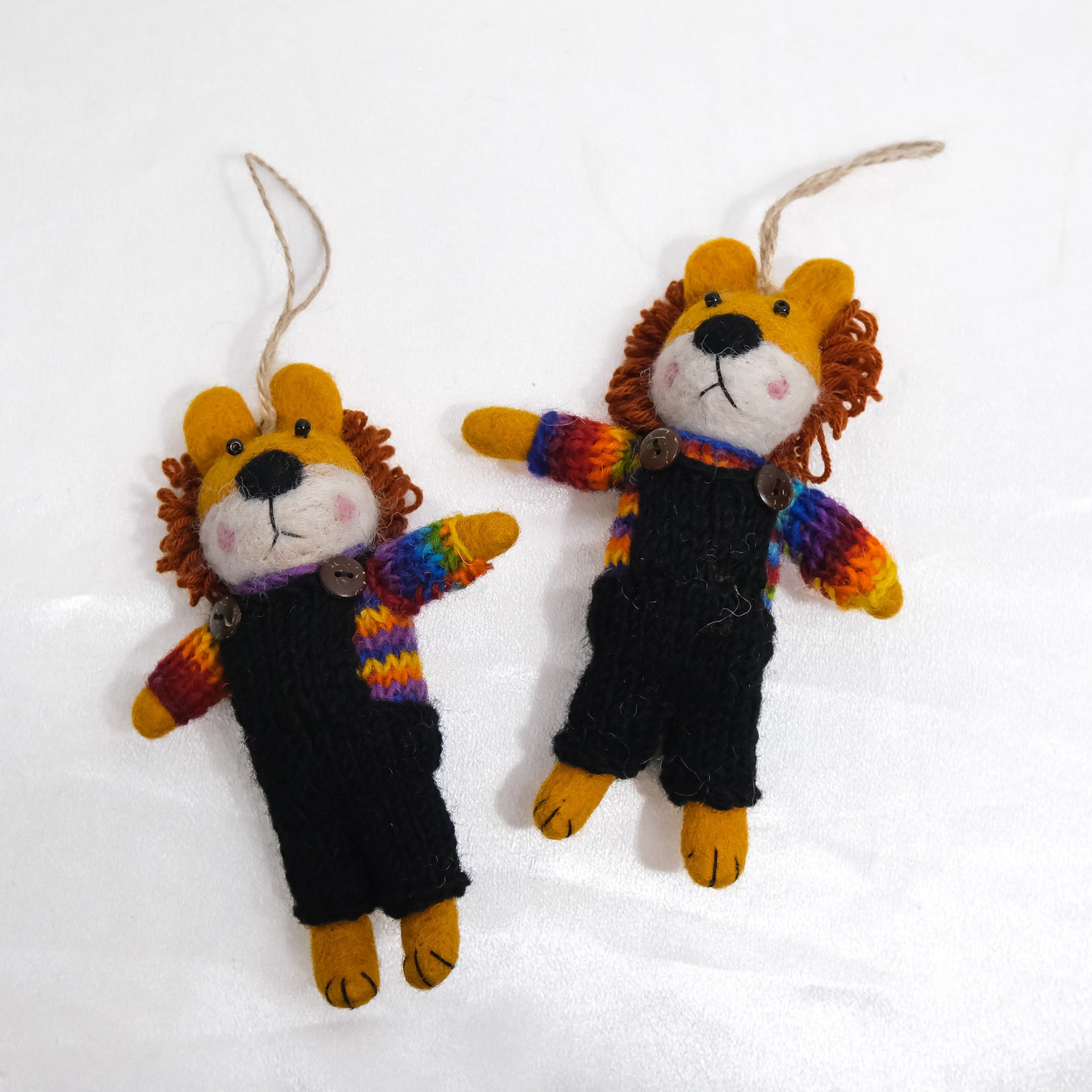 Felted Jungle Animal Ornaments