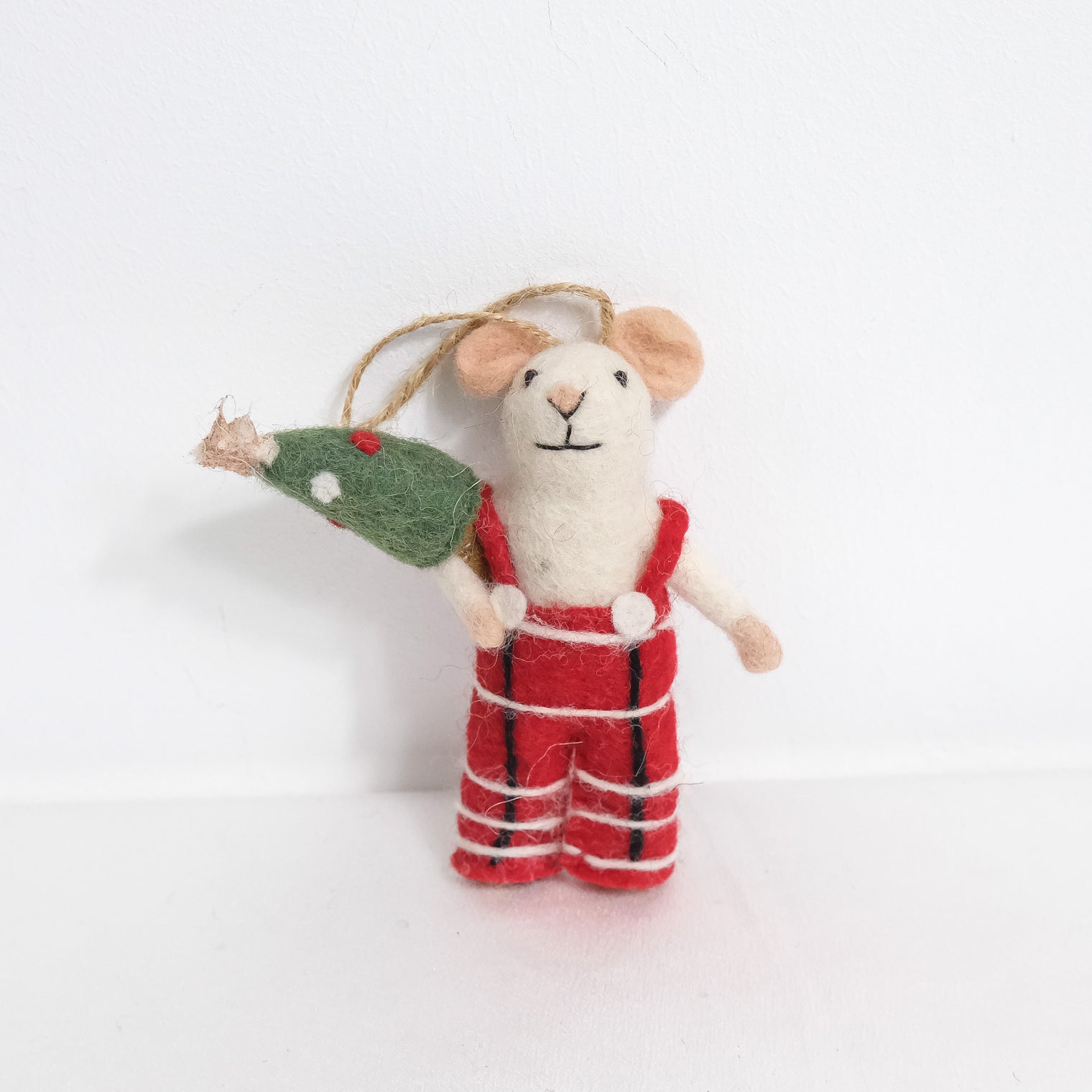 Handmade Felted Mouse Ornaments