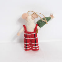 Handmade Felted Mouse Ornaments