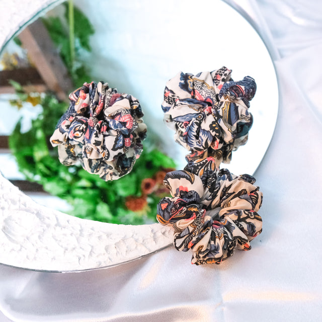 Boho Floral Scrunchies