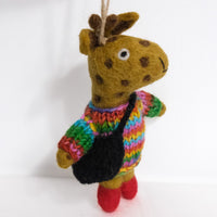 Felted Jungle Animal Ornaments