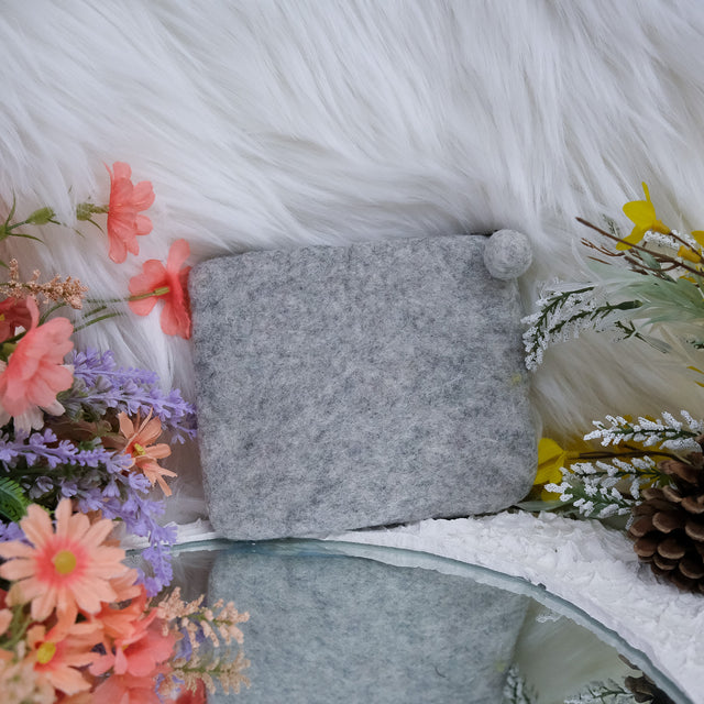 Handmade Needle Felted Flower Purse