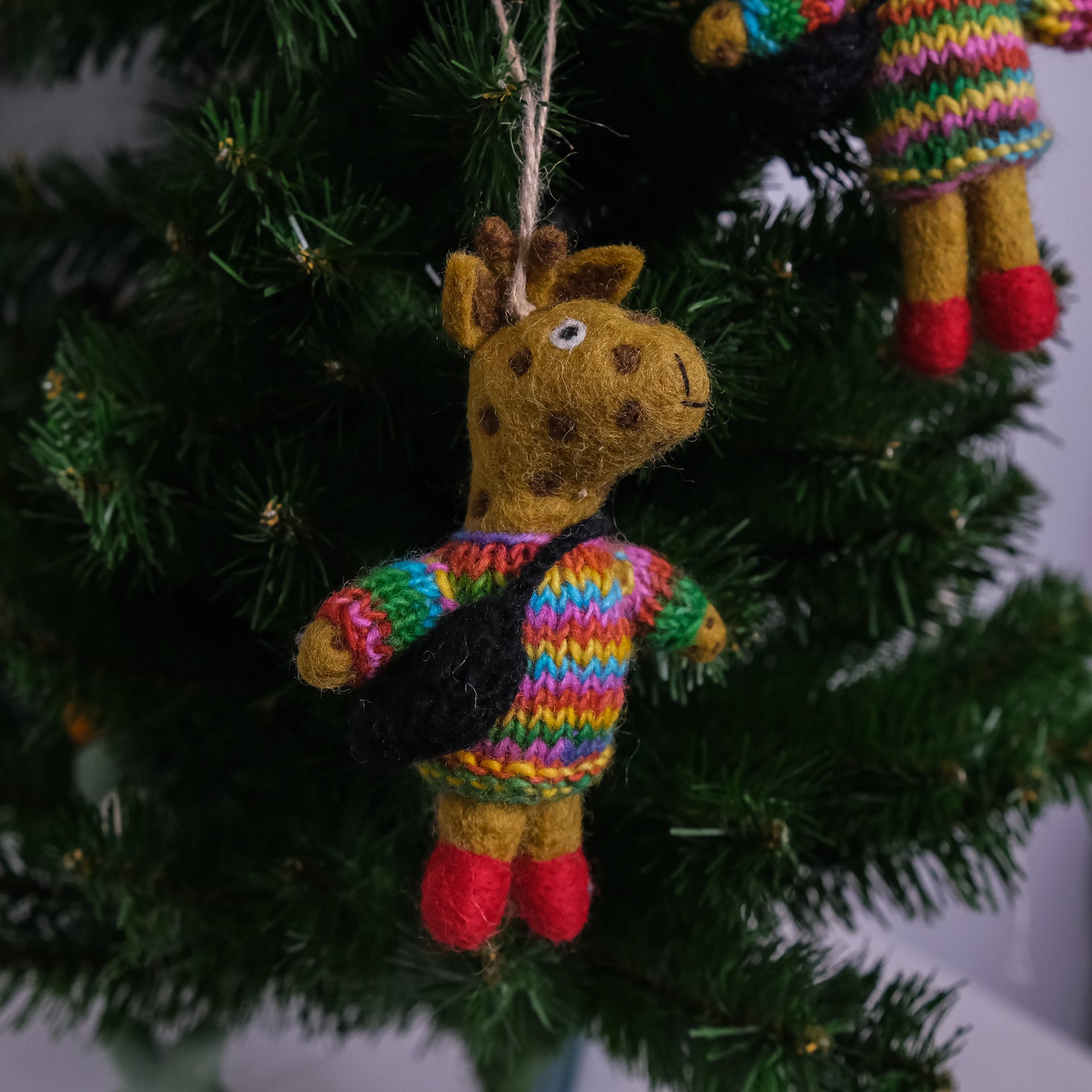 Felted Jungle Animal Ornaments