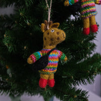 Felted Jungle Animal Ornaments