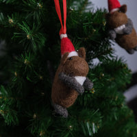 Handmade Felted Animal Ornaments