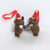 Handmade Felted Animal Ornaments