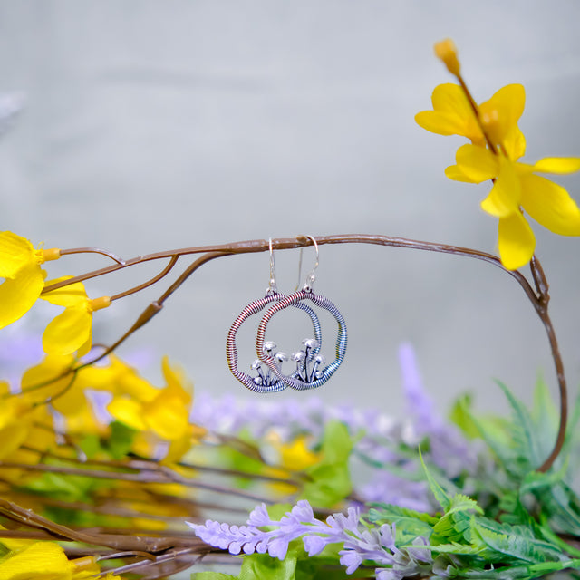 Vintage Mushroom Dangle Earring