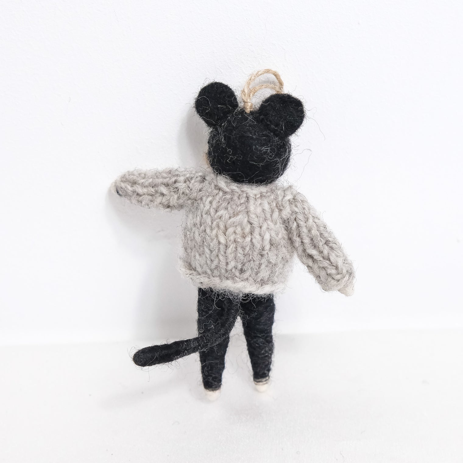 Handmade Felted Mouse Ornaments
