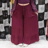 Boho Smocked Tube Top & Flowy Tiered Palazzo Pants Set