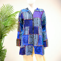 Bohemian Style Patchwork Hooded Long Jacket