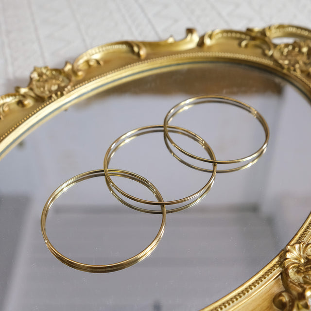 Boho Round Stainless Steel Bangle Top Accessories