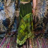 Patchwork Assymetrical Lace Skirt