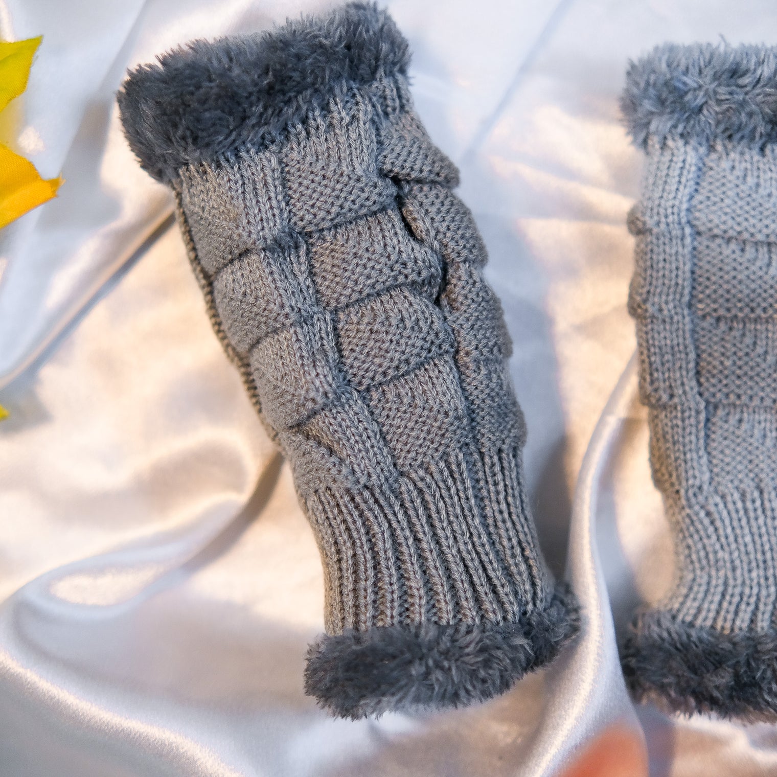 Warm Fingerless Fleece Lined Convertible Gloves