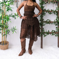 Forest Muse Crochet Halter & Skirt Set
