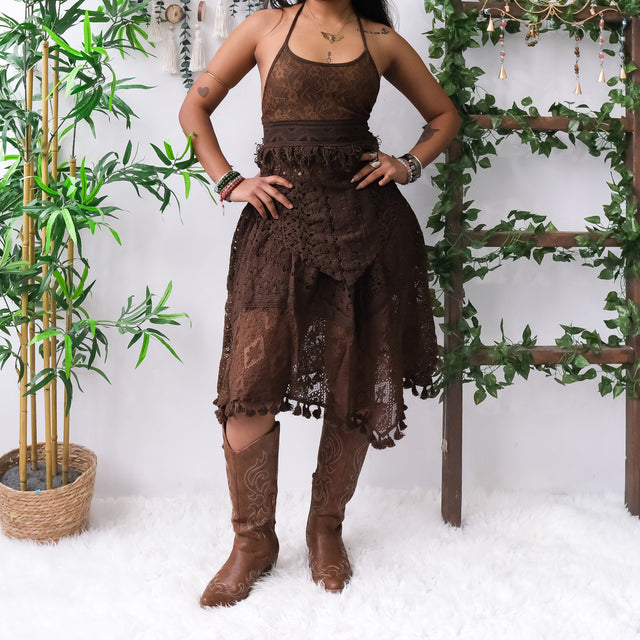 Forest Muse Crochet Halter & Skirt Set