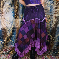 Patchwork Assymetrical Lace Skirt