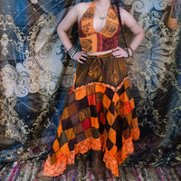 Patchwork Assymetrical Lace Skirt