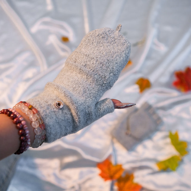 Warm  Half Finger Convertible Gloves/Mitten