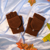 Warm  Half Finger Convertible Gloves/Mitten