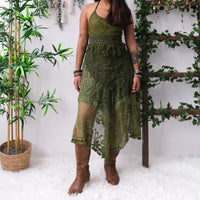 Forest Muse Crochet Halter & Skirt Set