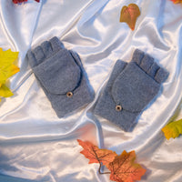 Warm  Half Finger Convertible Gloves/Mitten