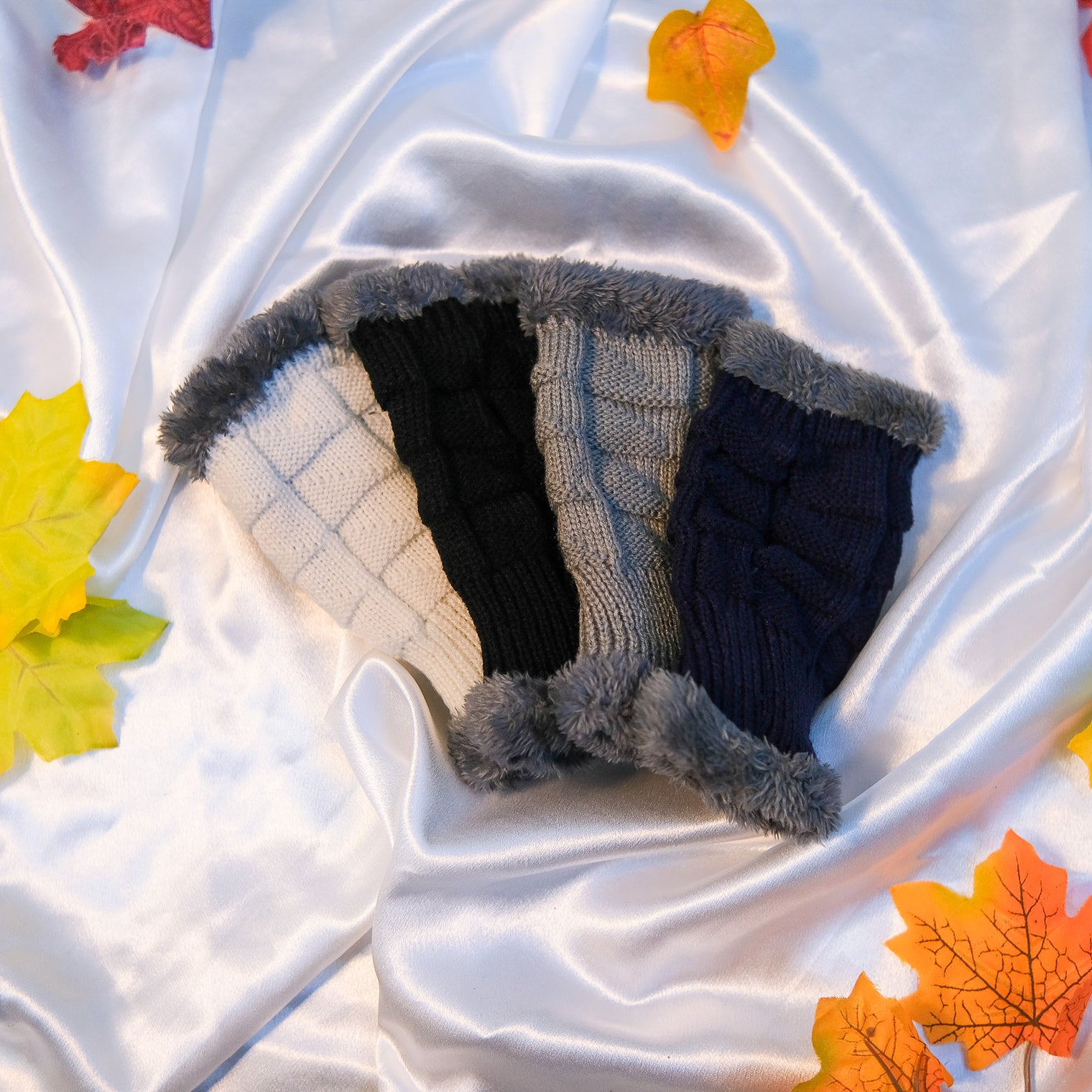 Warm Fingerless Fleece Lined Convertible Gloves