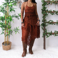 Forest Muse Crochet Halter & Skirt Set
