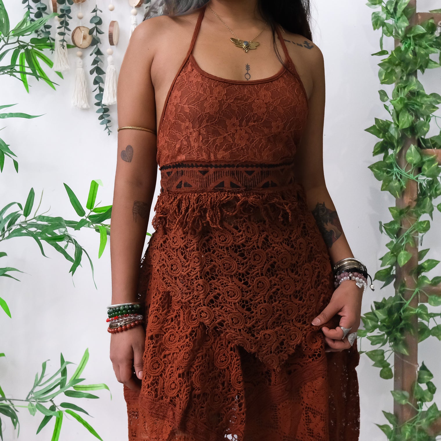 Forest Muse Crochet Halter & Skirt Set
