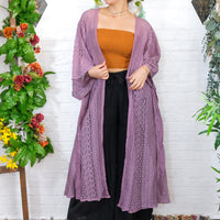 Cosmic Boheme Lace Kimono with Pockets