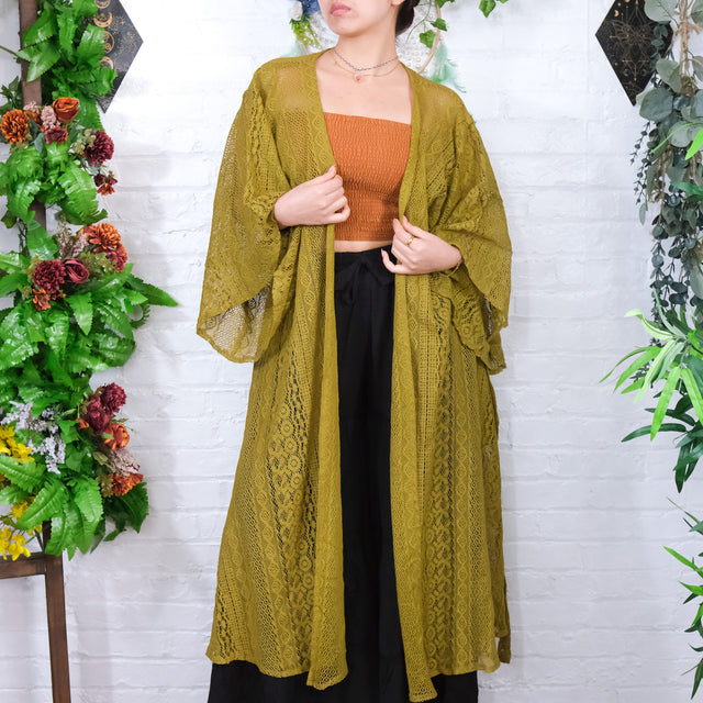 Cosmic Boheme Lace Kimono with Pockets