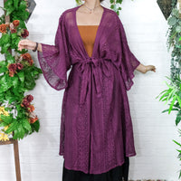 Cosmic Boheme Lace Kimono with Pockets