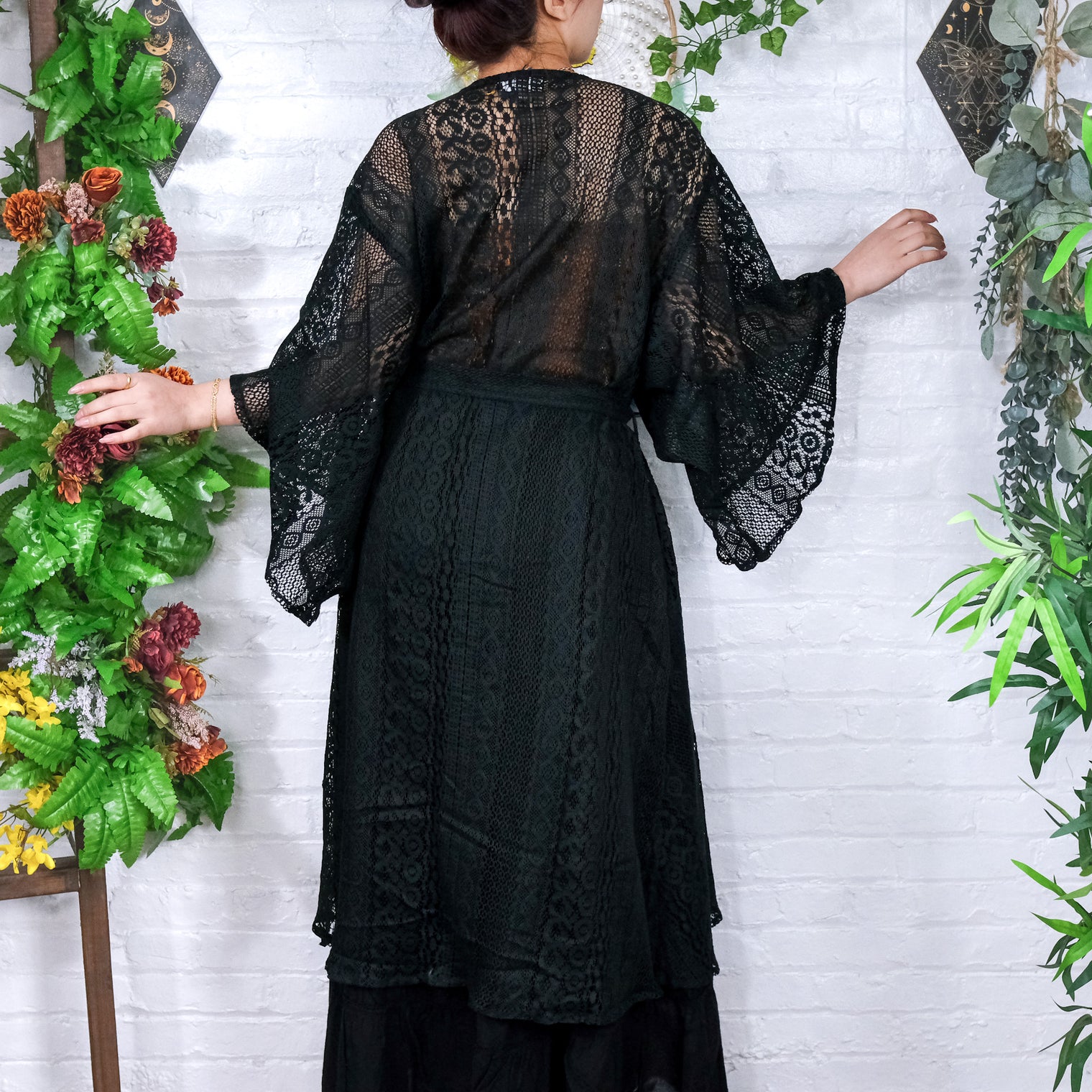 Cosmic Boheme Lace Kimono with Pockets