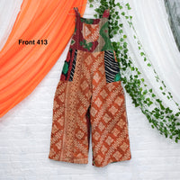 Kantha Boho Wide Leg Jumpsuit with Pockets