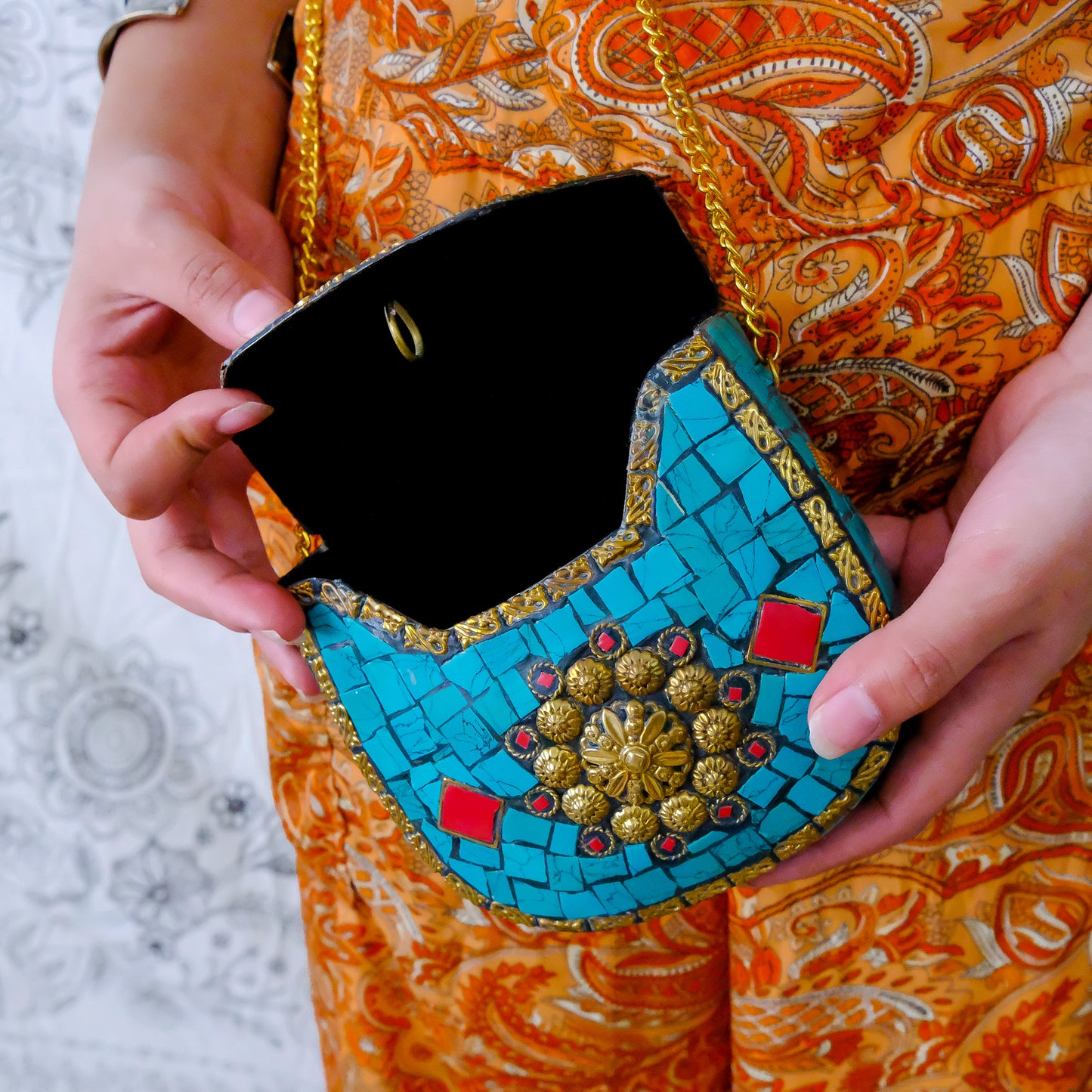 Boho Mosaic Handmade Sling Bag